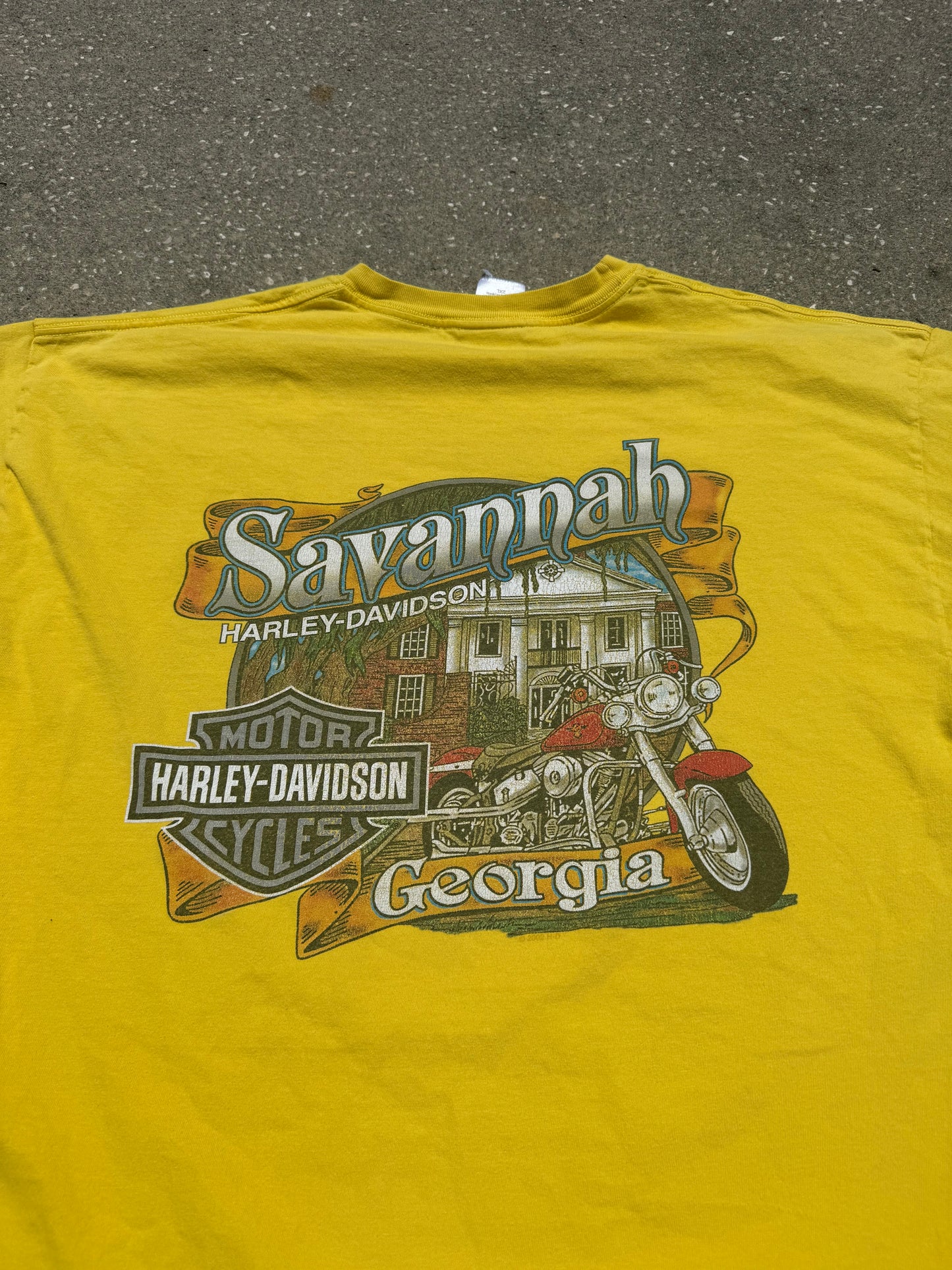 Harley Davidson “Livin’ Life Wide Open” Savannah GA T-shirt (XXL)