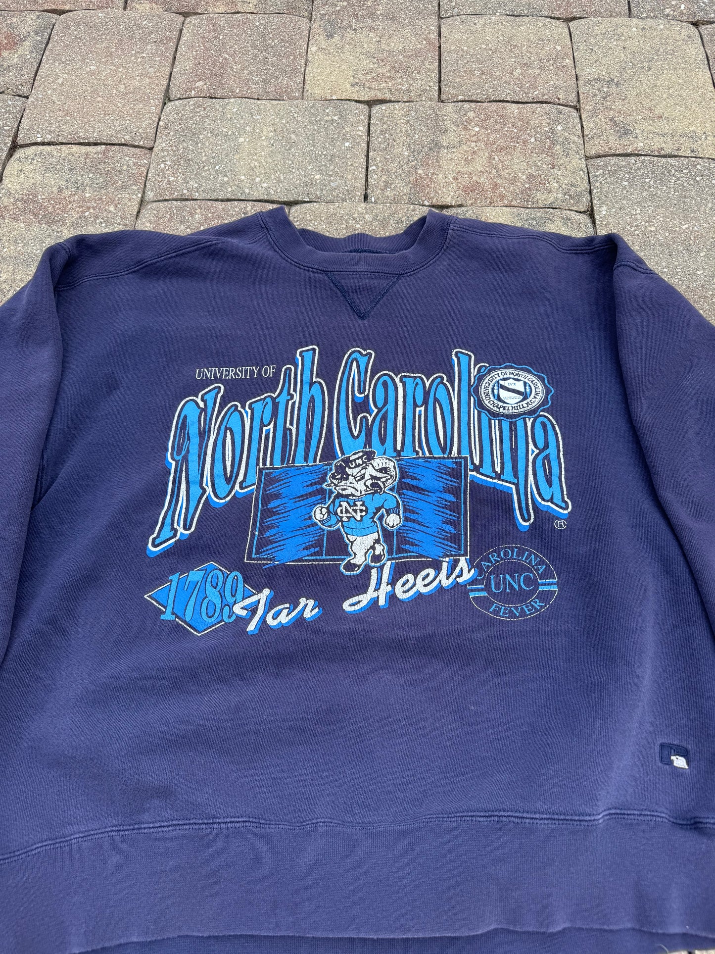 University of North Carolina Vintage Russel Athletic Crewneck (Large)