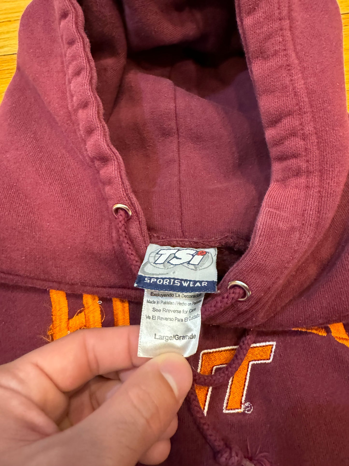 Virginia Tech Hokies Vintage Hoodie (Large)