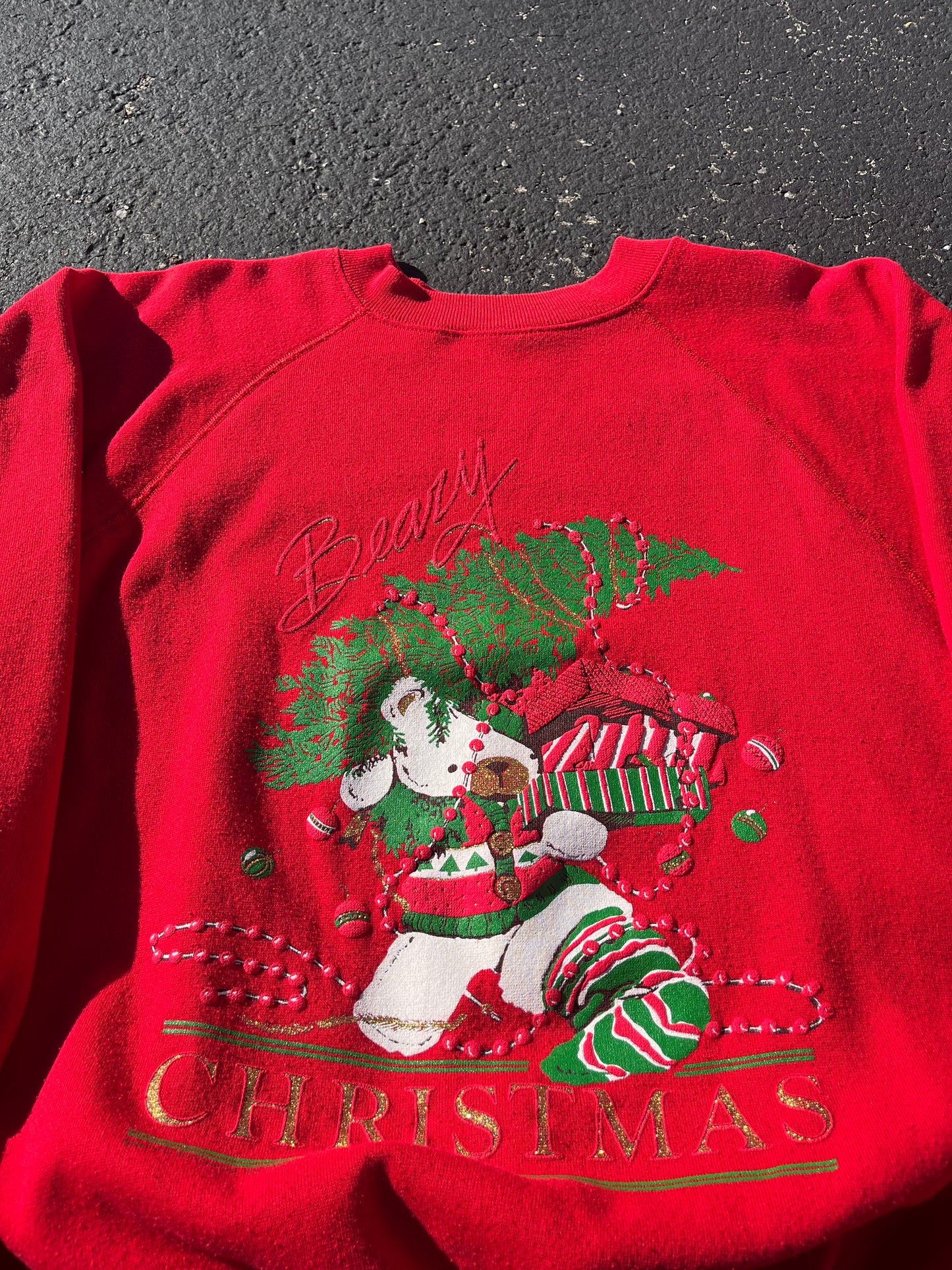 Beary Christmas 80’s Vintage Crewneck (XL)