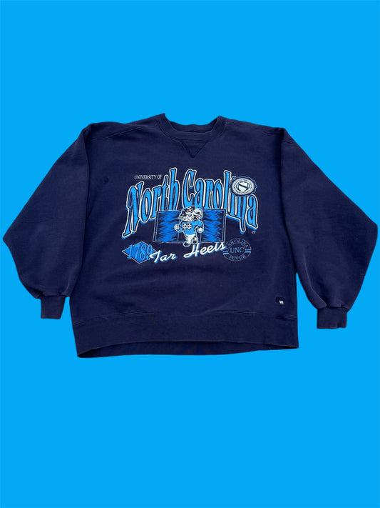 University of North Carolina Vintage Russel Athletic Crewneck (Large)