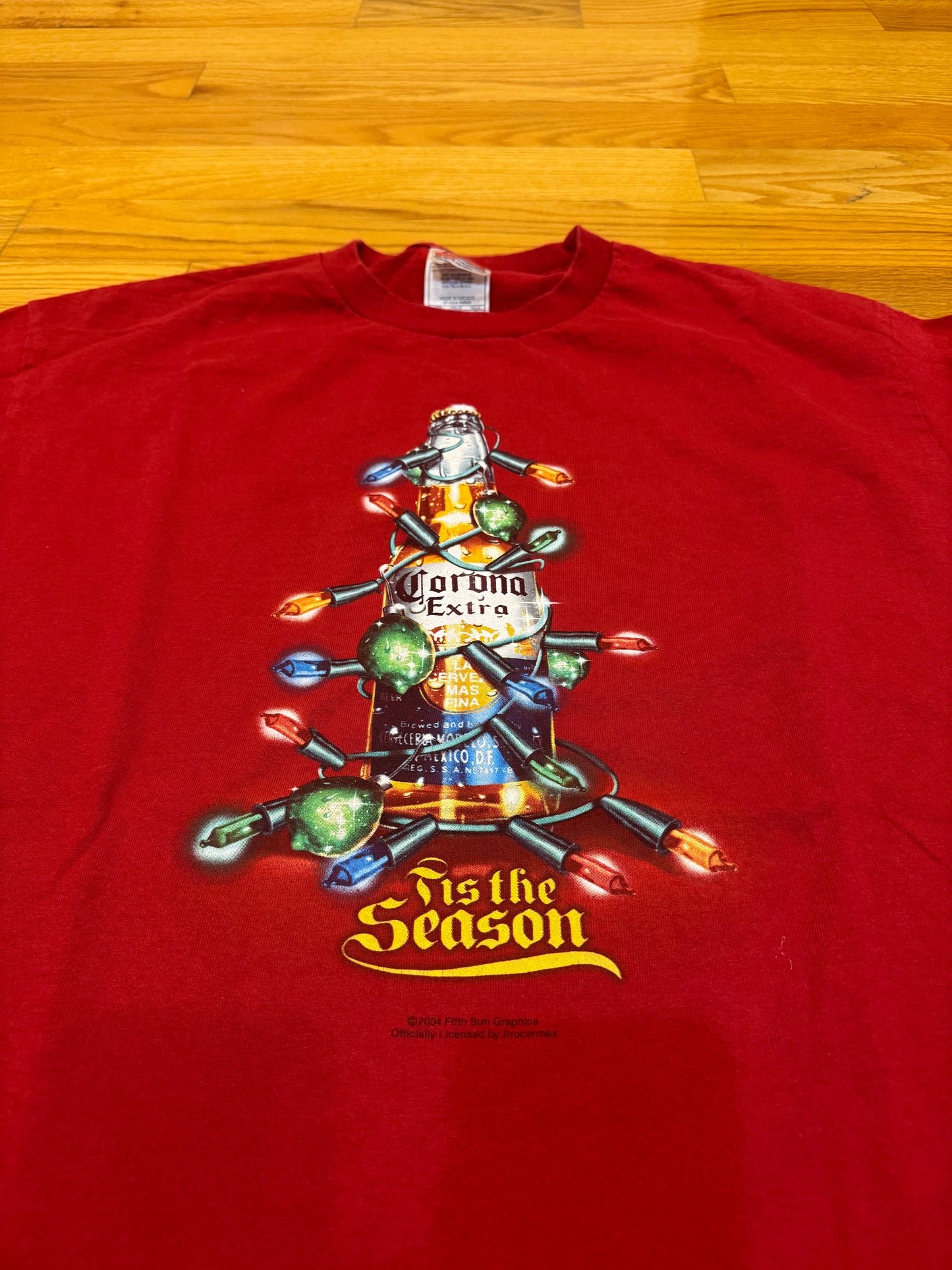 Corona Christmas Bottle T-shirt (Large)