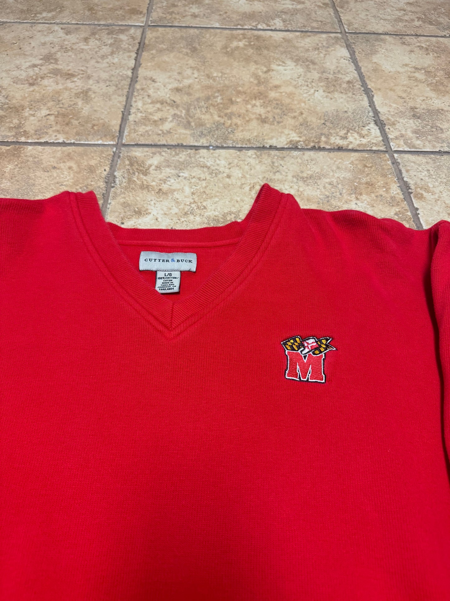 University of Maryland V-neck Sweatshirt (Large)