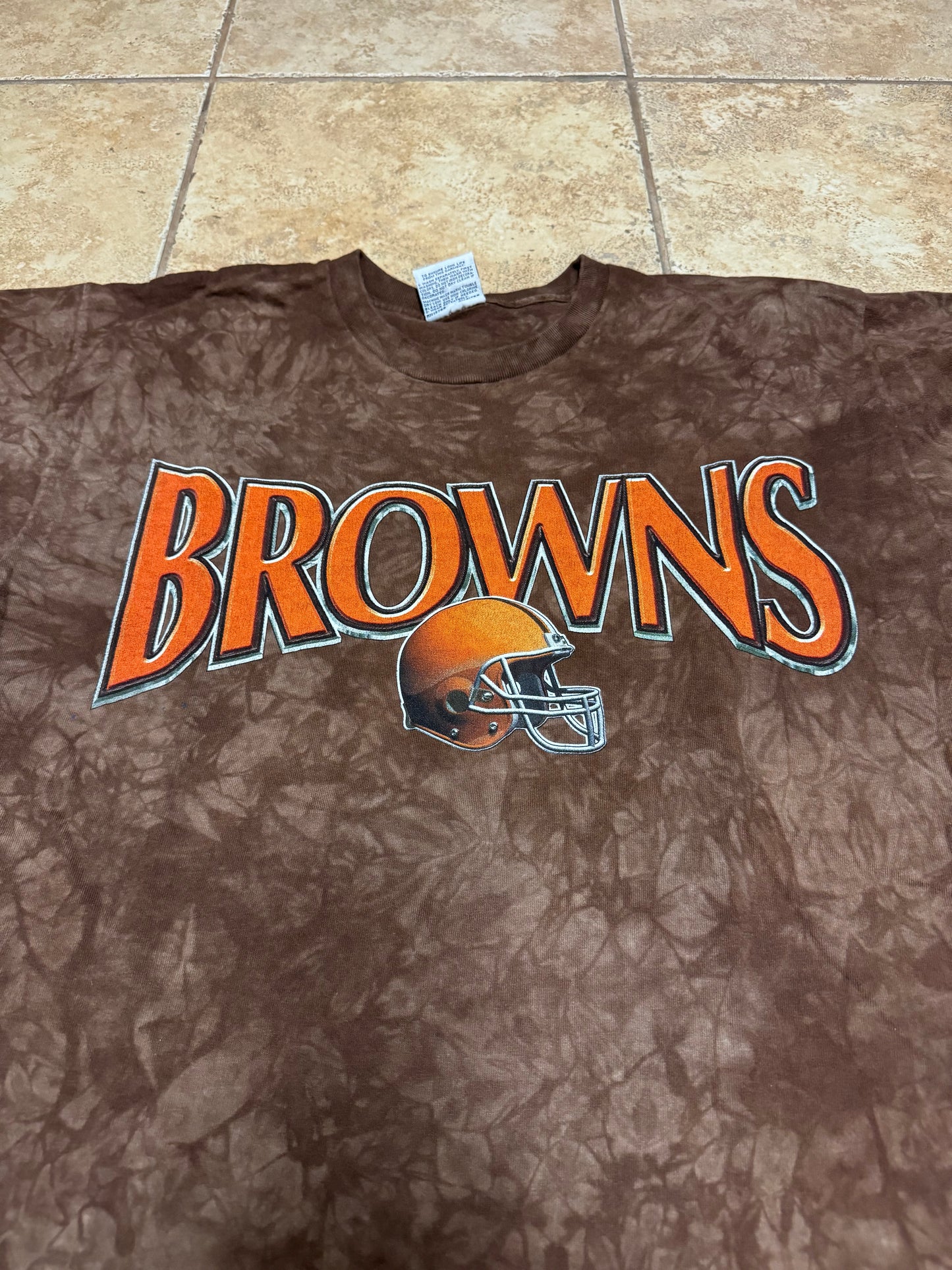 Cleveland Browns NFL Liquid Blue Vintage T-shirt (Large)