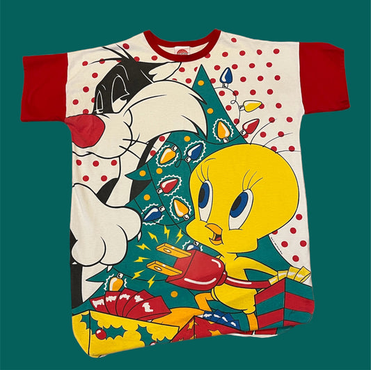 1994 Tweety Christmas T-shirt XXL (one size fits all)